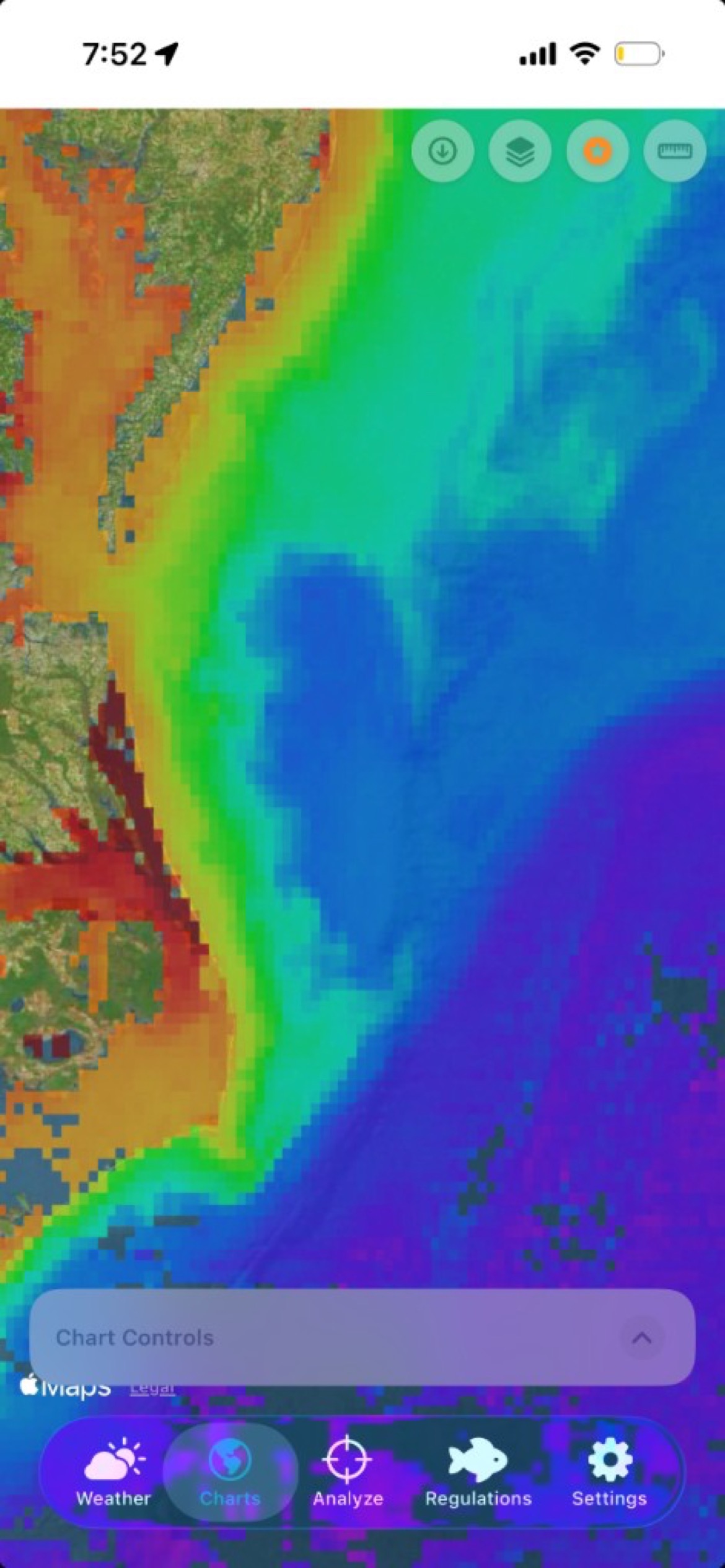 Chlorophyll satellite overlay